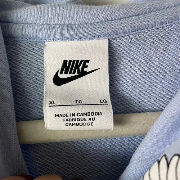 Nike Floral Hoodie blue and white size men’s XL - Picture 3 of 5